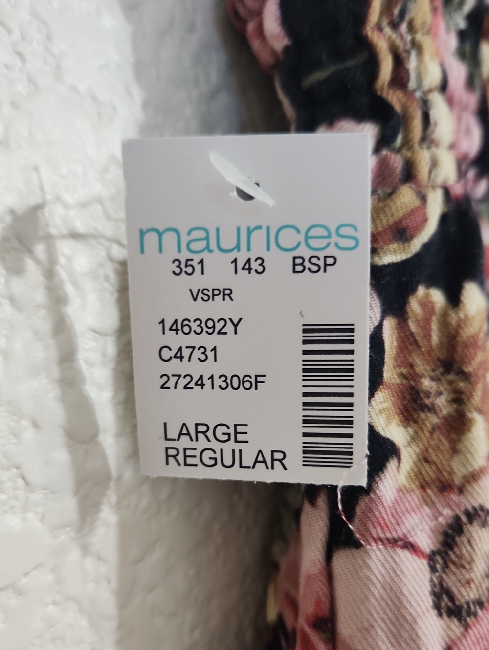 New Maurices Wide Leg Pants High Rise Multi Color Floral Size Large Regular - Picture 4 of 11